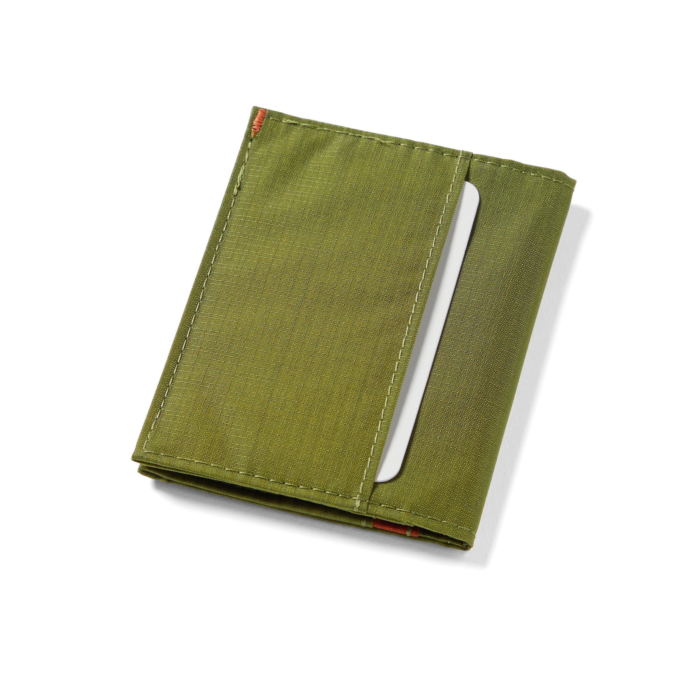 Green Allett wallet on a white background