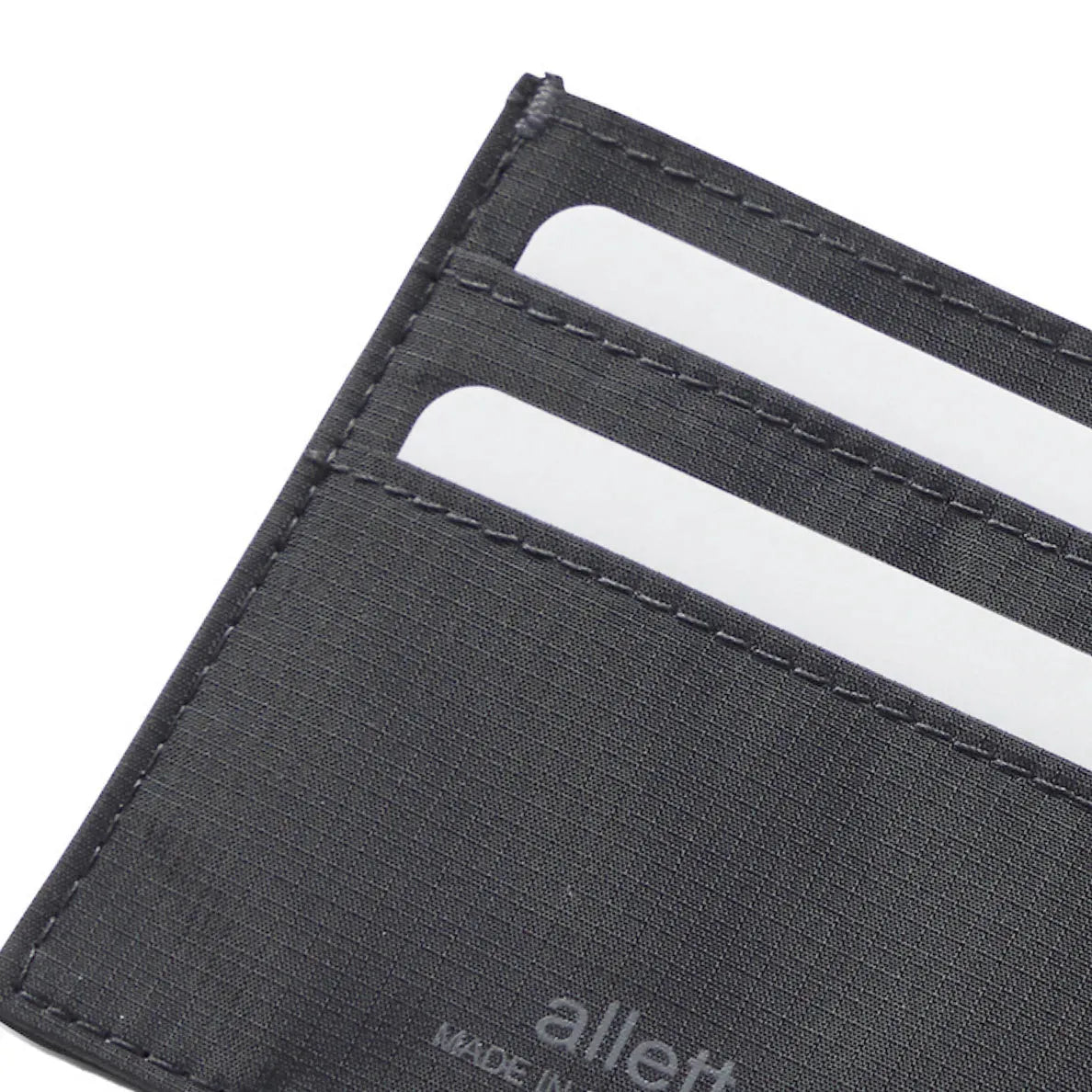 Close up of Allett ID Wallet Nylon RFID jet-black