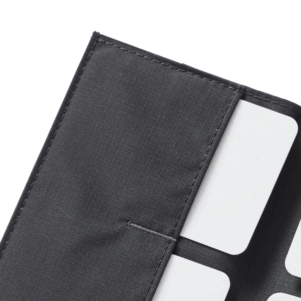Close up of Allett leather original wallet onyx-black