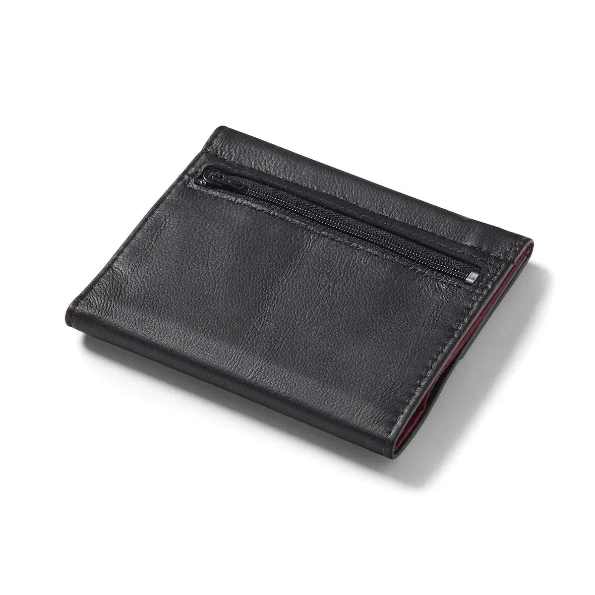 Back View of Women's Envelope Wallet in Leather by Allett - noir