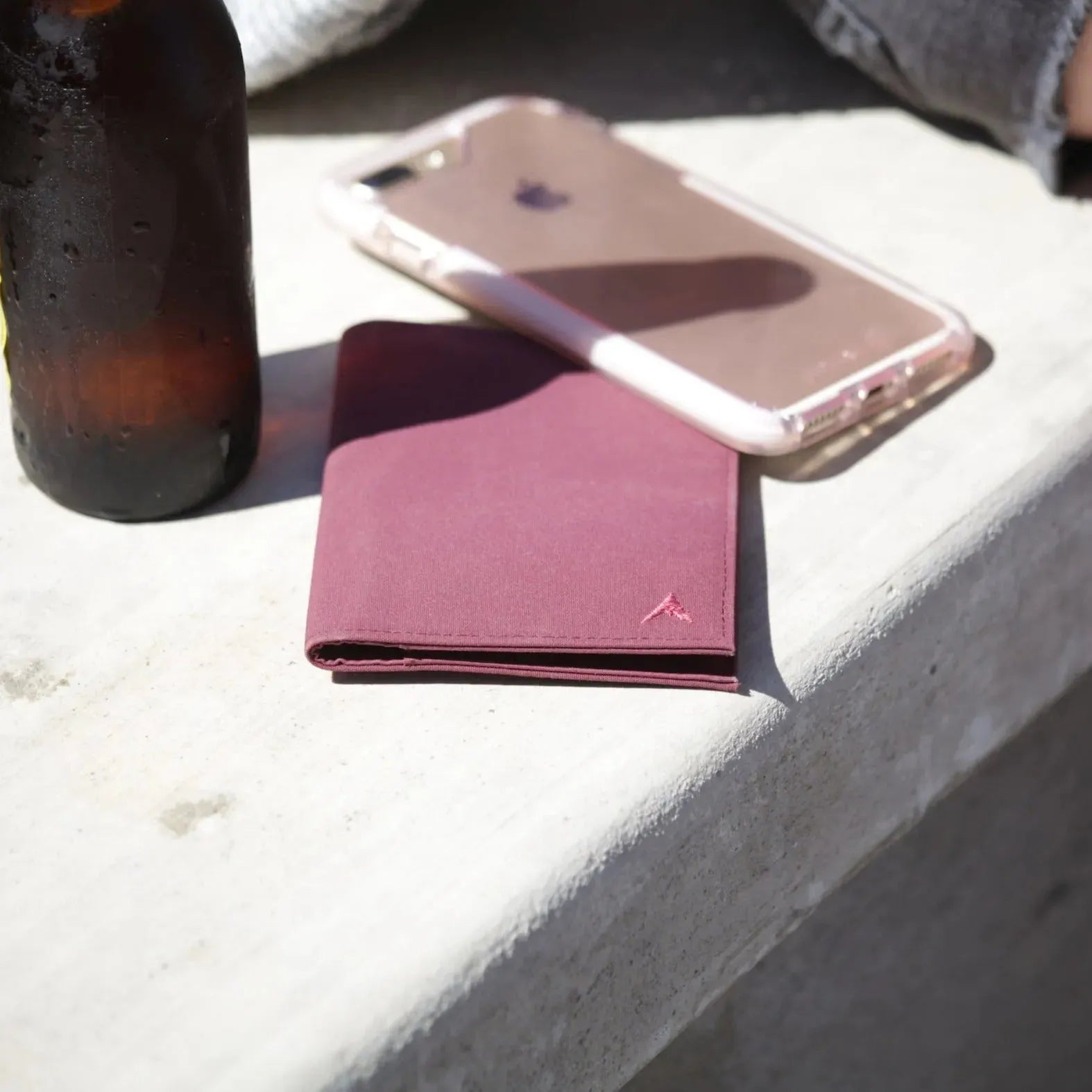 minimalist vegan nylon wallet oxblood oxblood-mule-collection