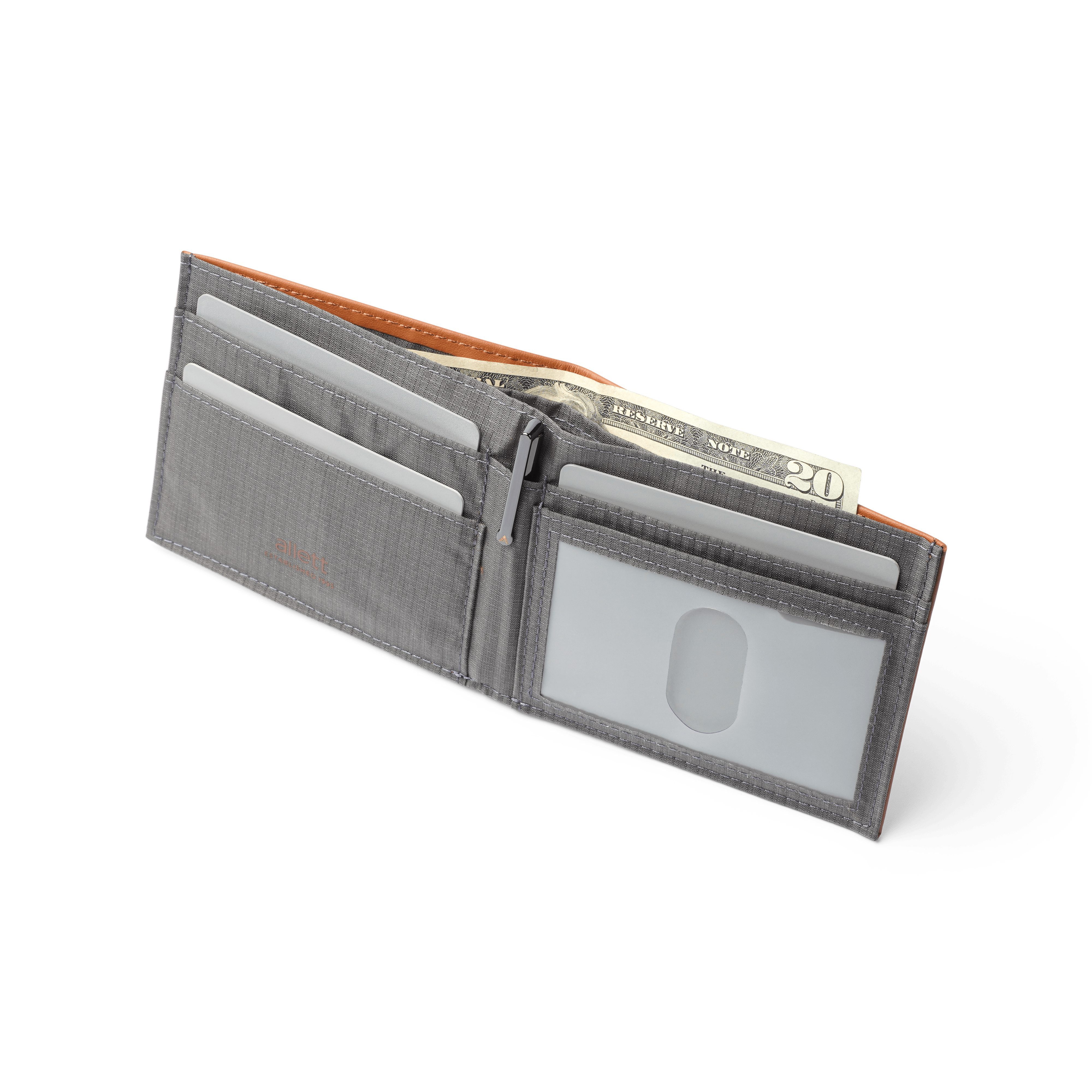 ID Wallet Leather in hazel-brown