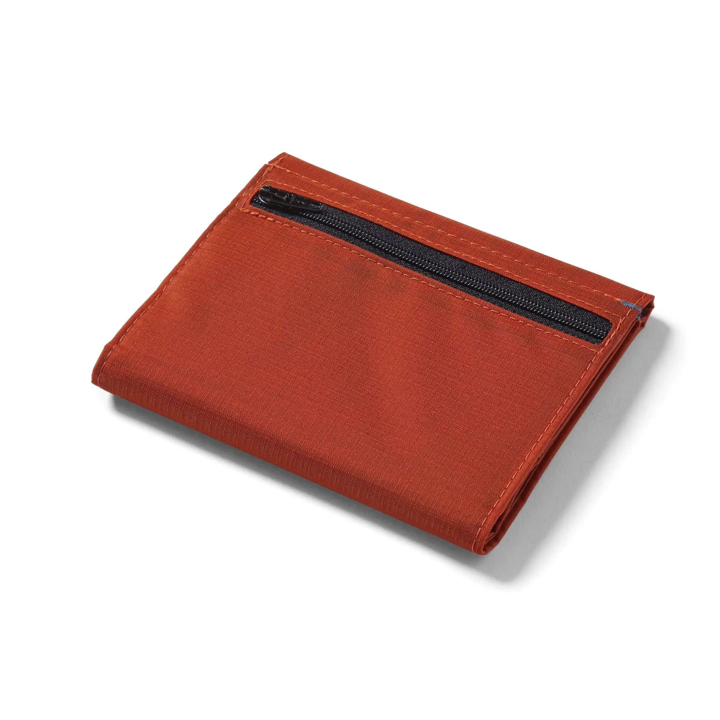 Womens coin pocket Envelope Wallet in Nylon with zipper and magnet potters-clay