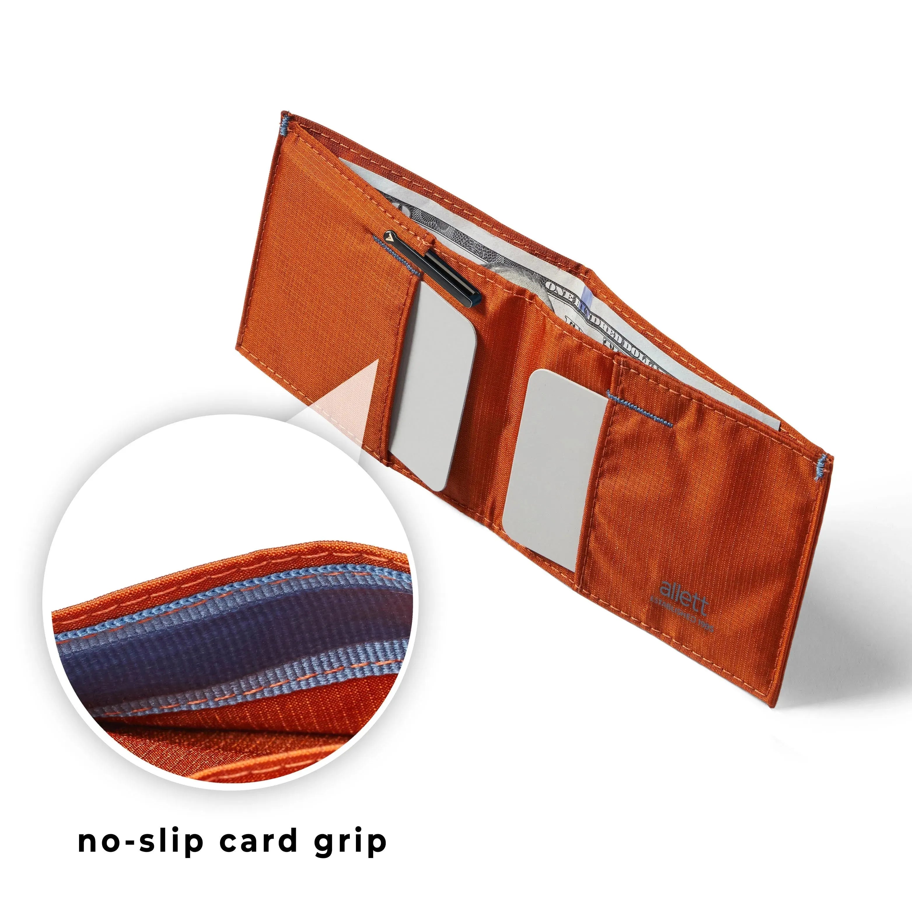 Allett Sport Wallet no-slip grip potters-clay