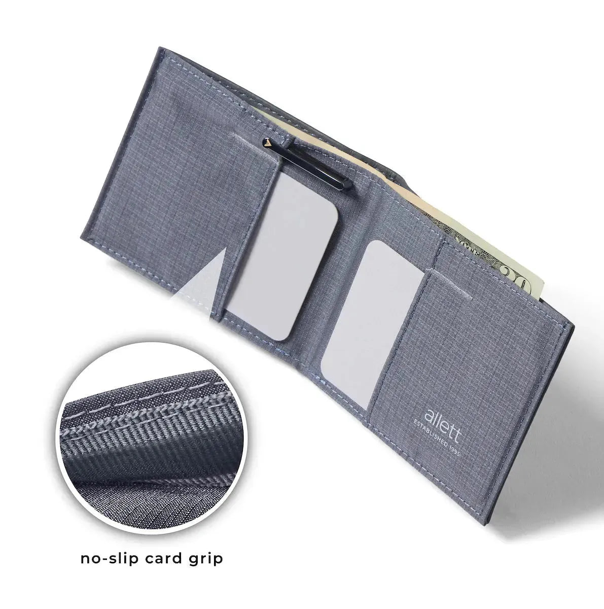 Allett Leather Sport Wallet slate-grey