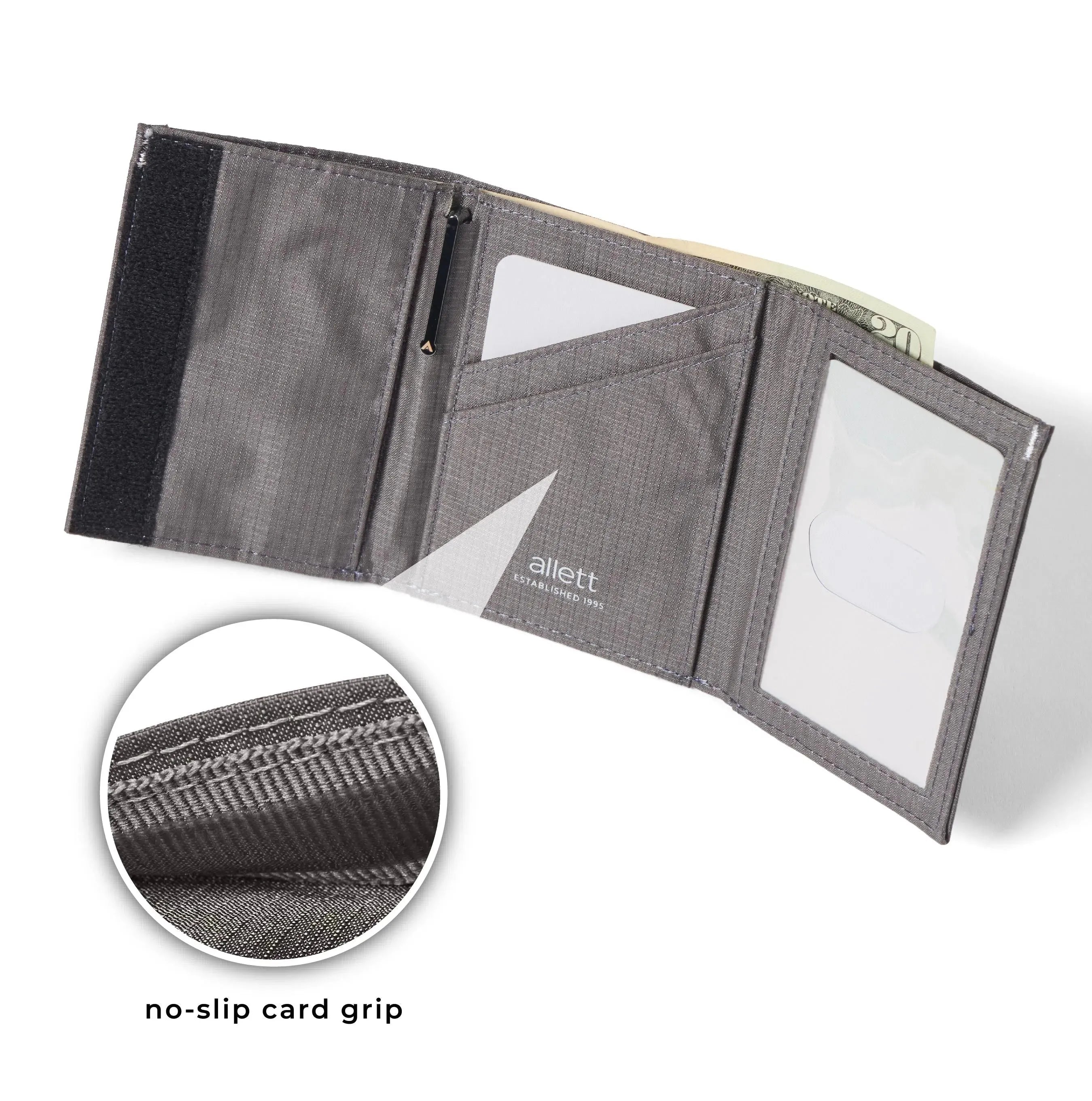 Allett Trifold Wallet charcoal-grey