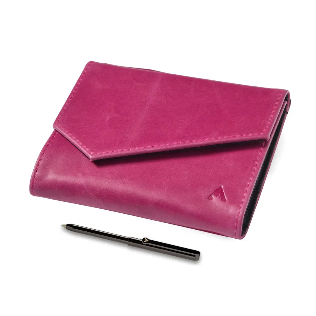 Allett Envelope Wallet with magnet - ruby pen