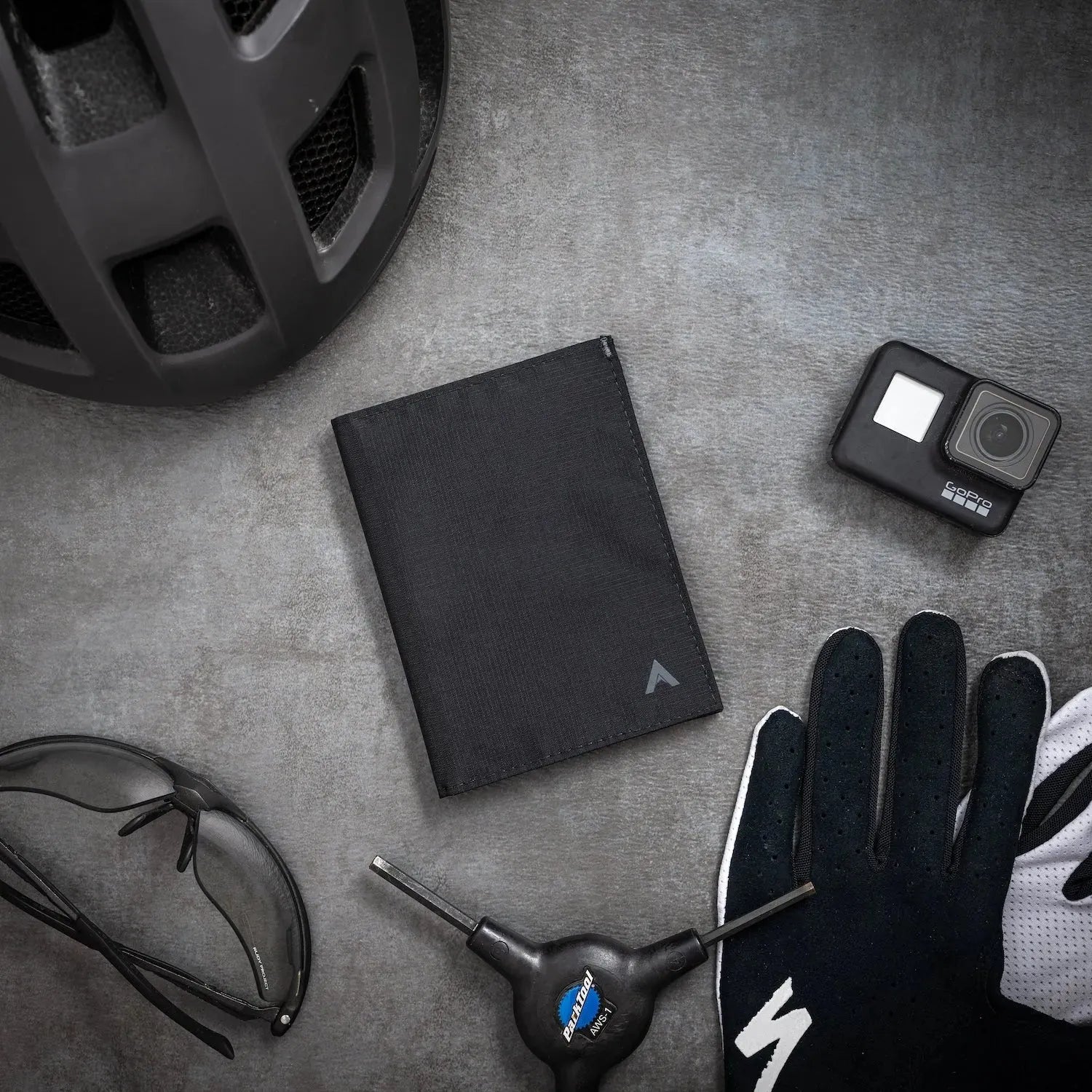 Aesthetic view of the The Original vegan wallet made with nylon in a sleek color RFID blocker included jet-black