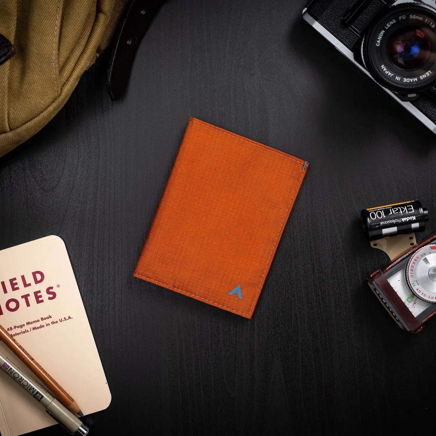 The ultra thin nylon variation of the Original Allett Wallet, available in potters-clay