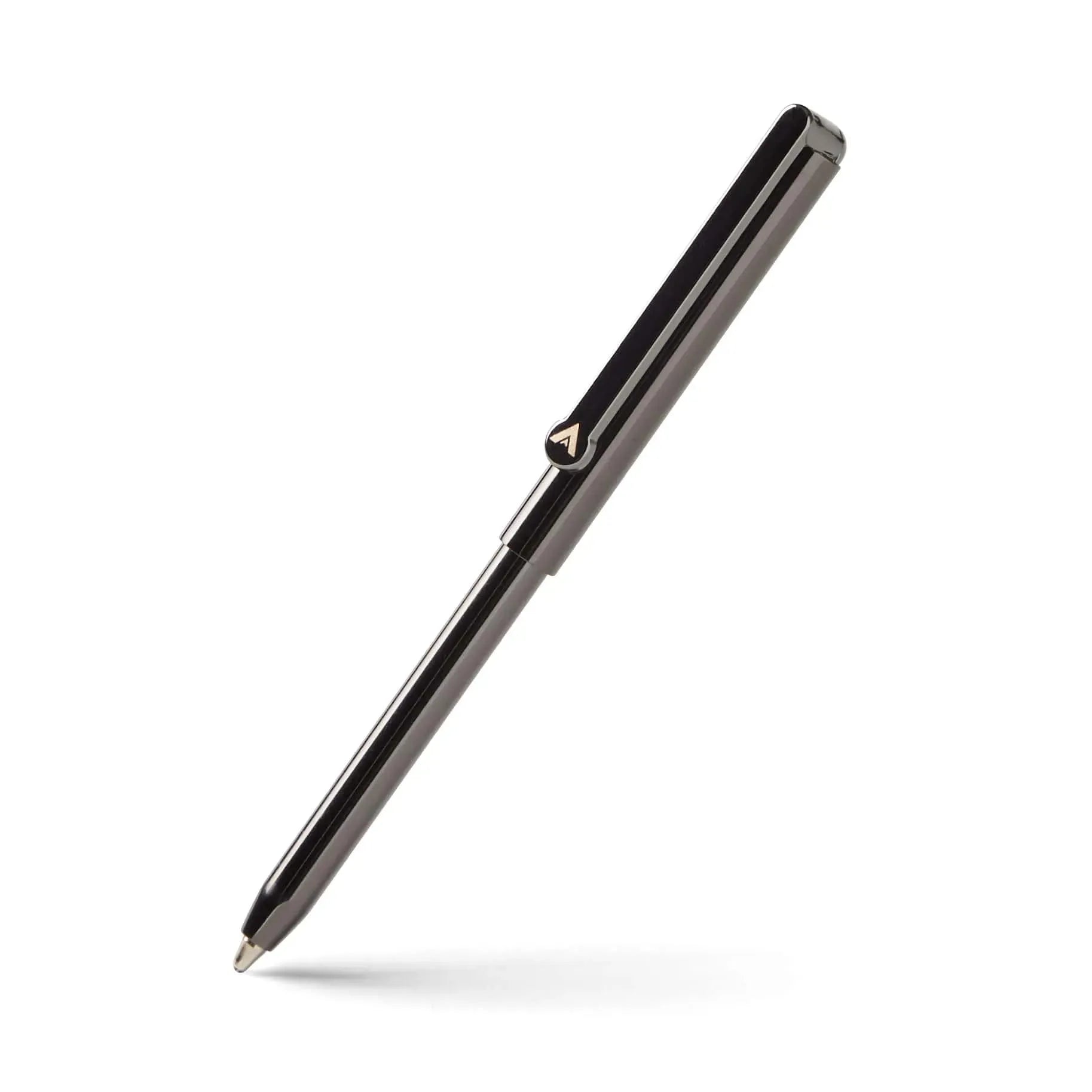 Allett Micro Wallet Pen brass with a gunmetal finish