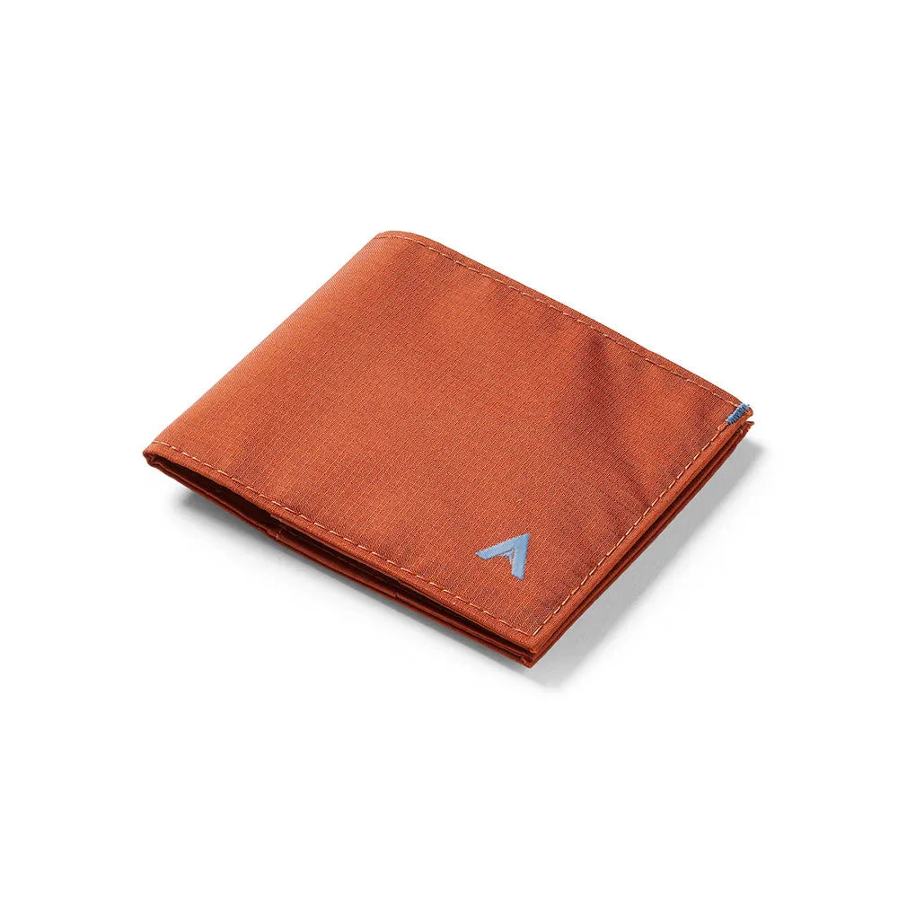 Sleek potters clay RFID-blocking sport wallet designed for front pockets, featuring a micro pen pocket and durable nylon construction - Allett Sport Wallet RFID Nylon Front Pocket Wallet potters-clay