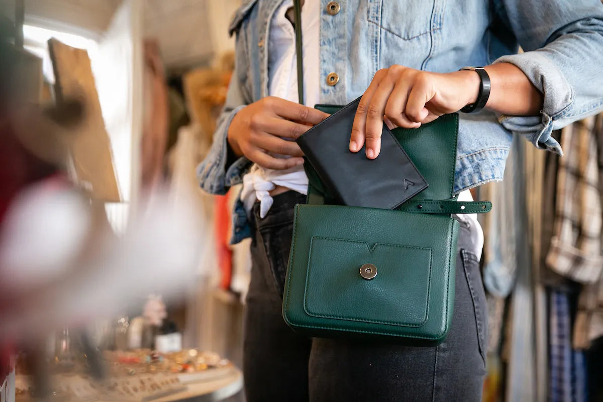 Allett Wallet in a purse