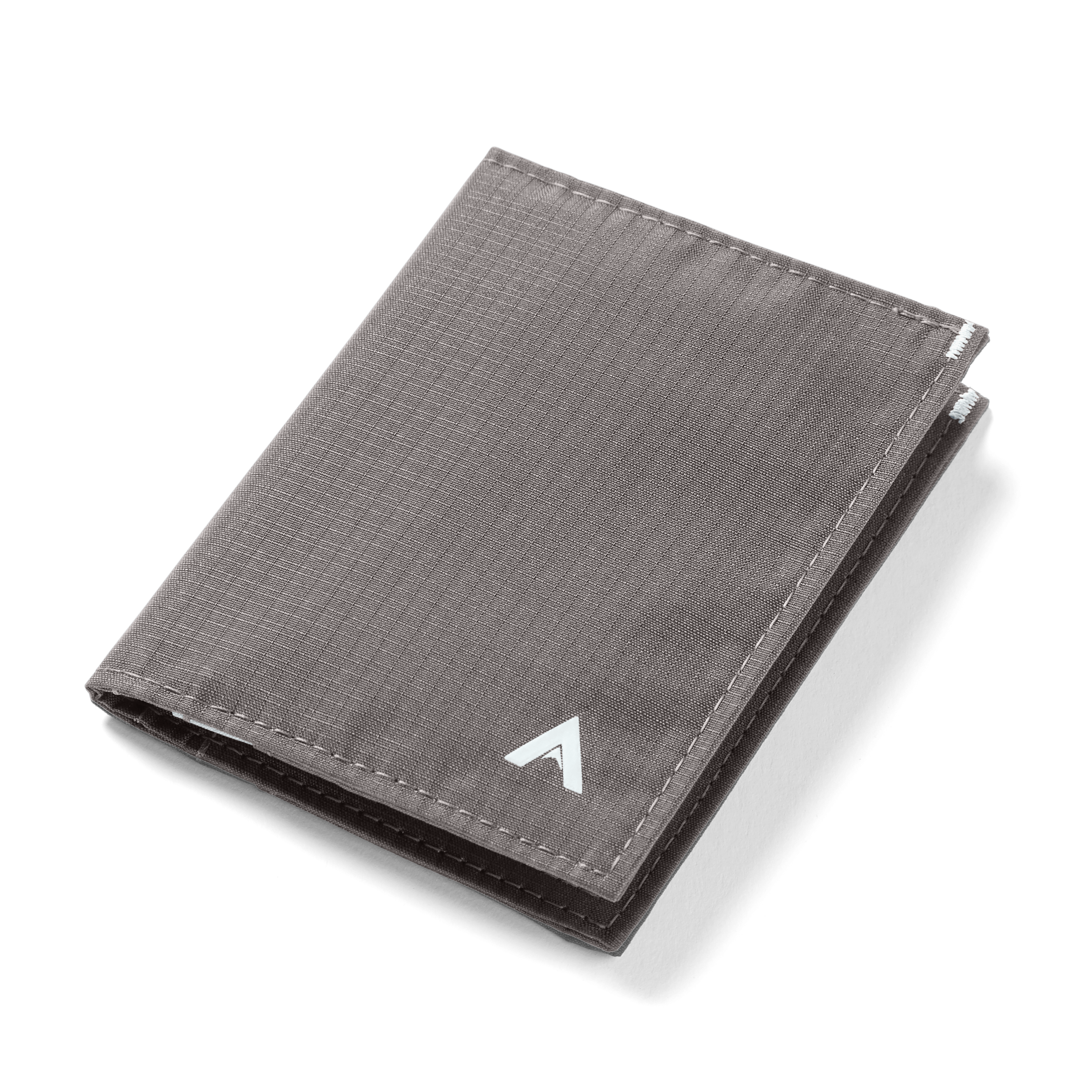 Gray wallet with a Allett logo on a transparent background