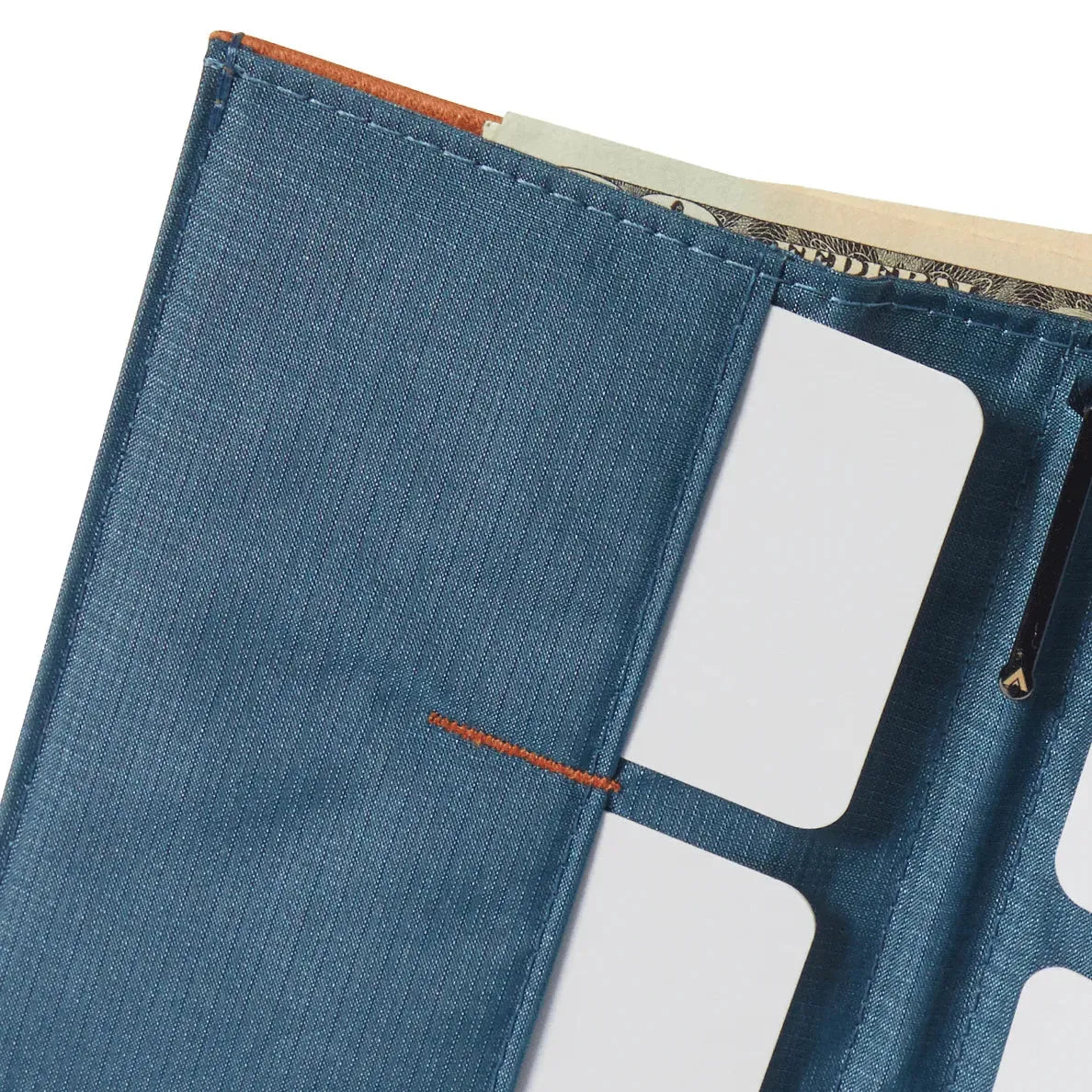 Leather Envelope Wallet with RFID Security by Allett - cognac