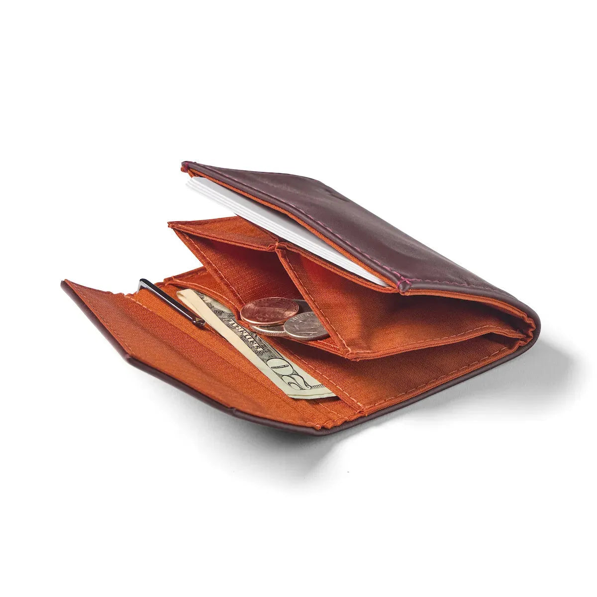 Allett Accordion Slim Wallet in merlot