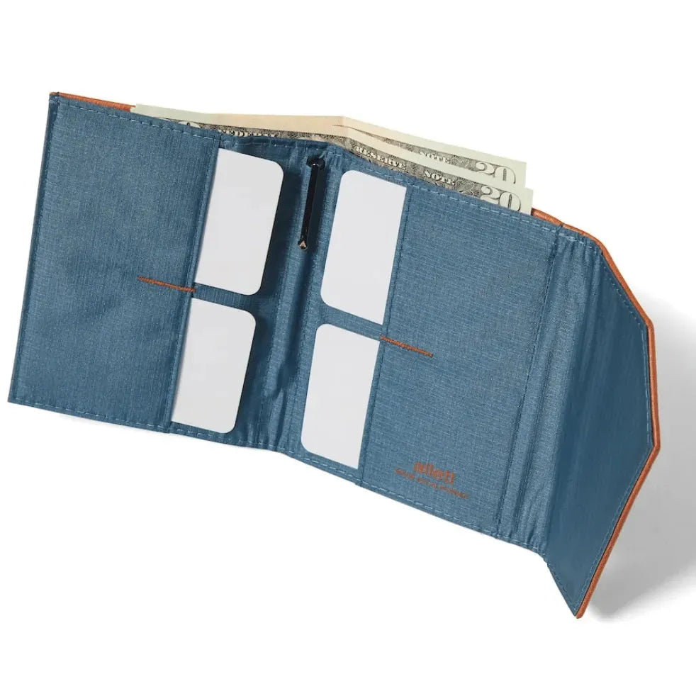 Ladies Leather Envelope Wallet with RFID Security by Allett - cognac