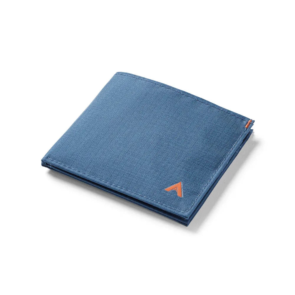Picture of an indigo blue colored ID wallet from Allett Wallets - Allett ID Wallet Nylon RFID indigo-blue
