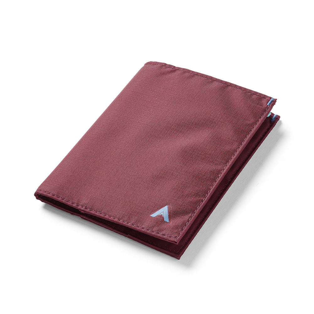 Popular color of the ultra thin, ultra slim vegan ripstop nylon wallet. Designed in "The Original" style from Allett mulberry